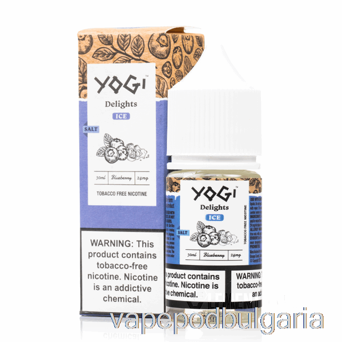 Vape 10000 Дръпки Blueberry Ice Salts - Yogi Delights - 30ml 50mg Promo